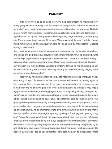 Talumpati Tungkol sa Pag.